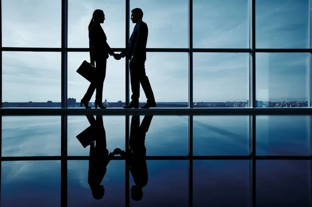 business people shaking hands